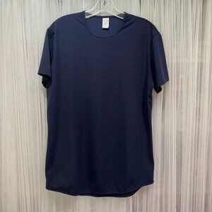 BYLT Premium Basics Everyday Short Sleeve Drop Cut T-Shirt Mens Size Small Navy